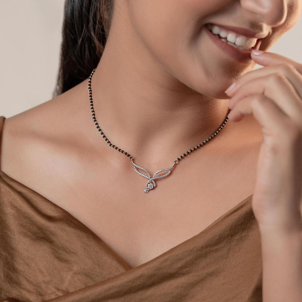 Tiya Silver Mangalsutra