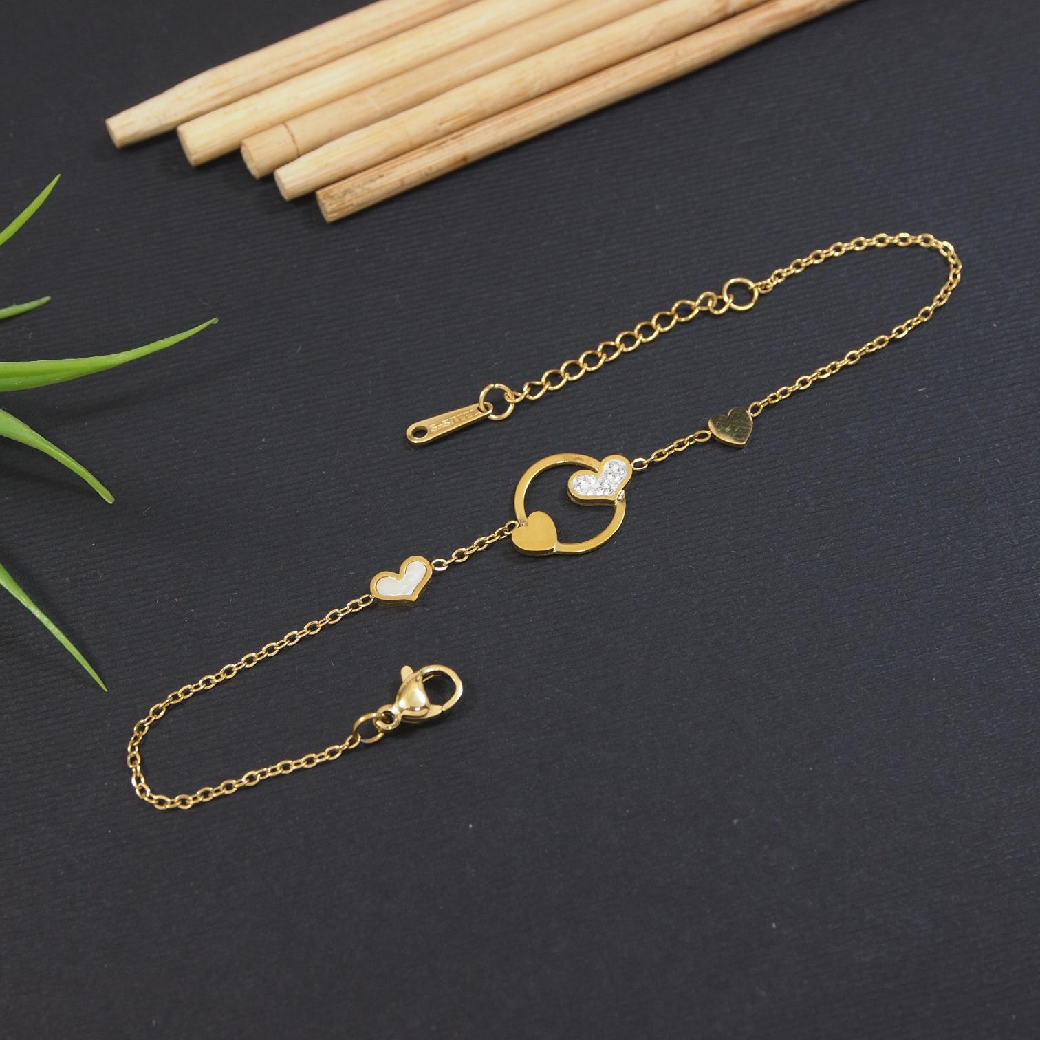 Heart Shape Stainless Steel Bracelet