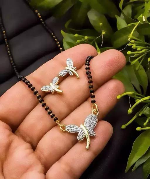 Butterfly Diamond Mangalsutra Set