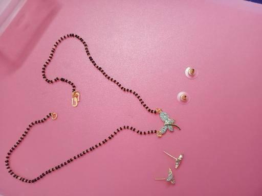 Butterfly Diamond Mangalsutra Set