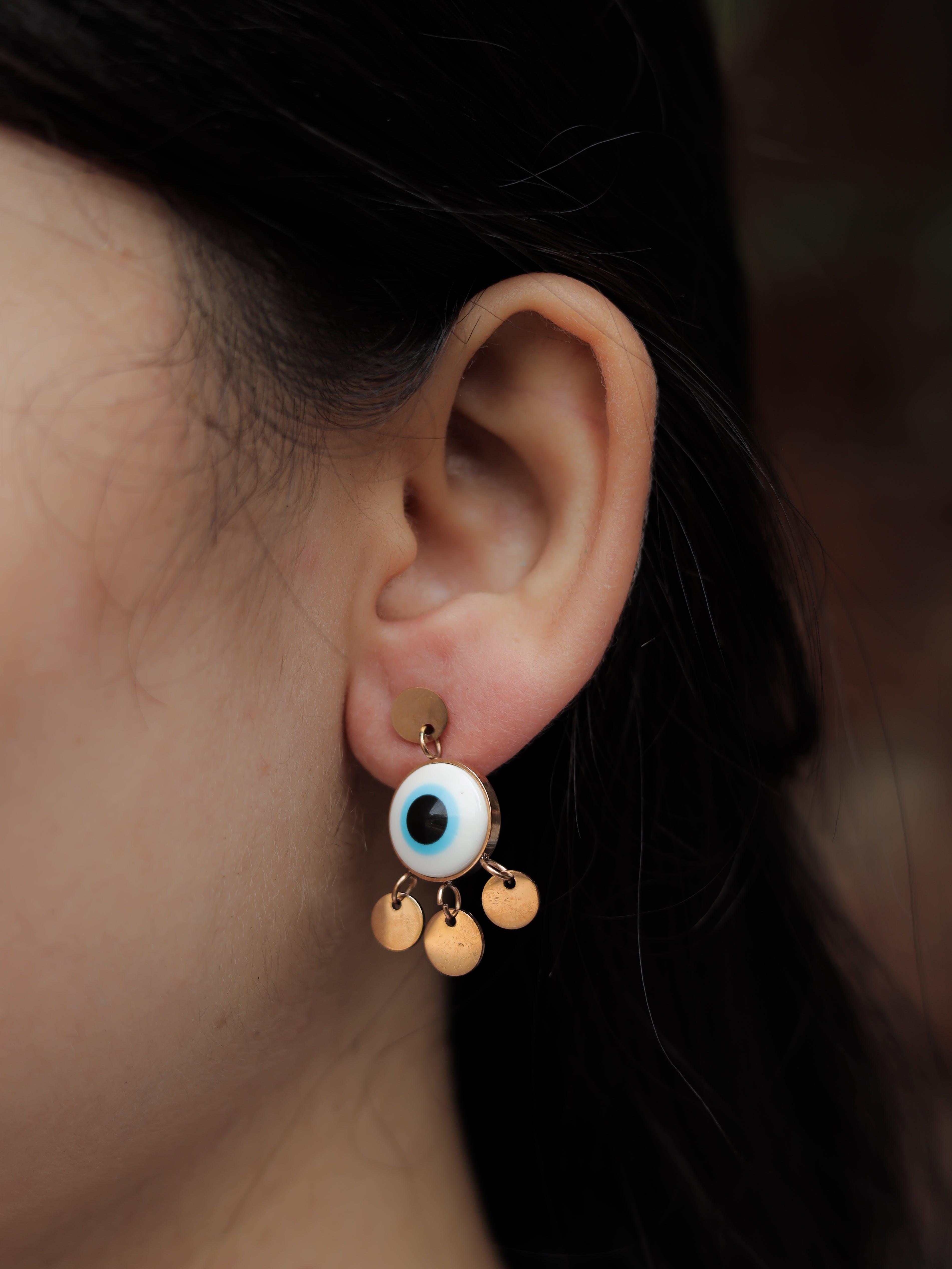 Symbolic Evil Eye Studs